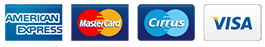 We accept Cash, Checks, Credit and Debit Cards